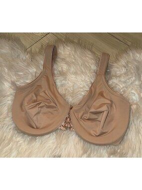 Modern Movement Hidden Comfort Lace Center Minimizer Bra UW 34G Beige Y92BN231
